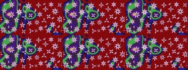 Çiçek kırmızısı eskiz deseni. Klasik taslak çizimi. Raster çiçek izi..