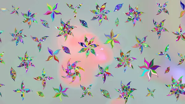 Halk tarzı. Modern çiçek arkaplanı. Parlak renkli çiçekleri ve gri renkli yaprakları olan harika bir çiçek deseni. Moda baskıları için zarif bir şablon.