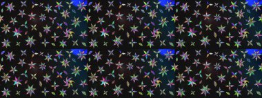 Raster çiçek desenleri çiziyor. Vadinin gri renkli çiçekleri.