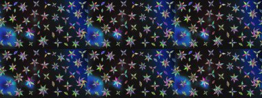 Eski usul. Renkli desenli eskiz deseni, gri çiçekler ve dekoratif elementlerle. Raster illüstrasyonu. Eskiz geçmişi. Kumaş, tekstil ve duvar kağıdı baskısı için..