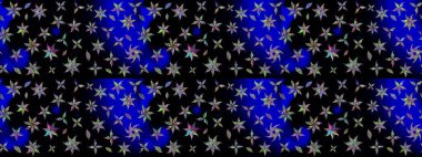 Raster deseni. Bahar çiçekleri dallı desen, siyah renkler çiçekli siluet..