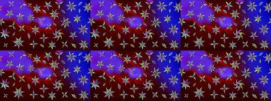 Elle boyanmış suluboya resim çizimleri, çiçekler ve bitkiler. Kahverengi renkte çiçekler.