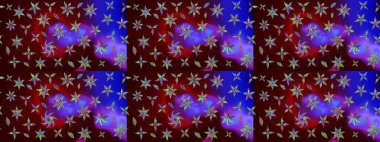 Raster deseni. Kahverengi renkte yaz çiçekleri. Raster illüstrasyonu. Küçük çiçekte sevimli çiçek deseni var..