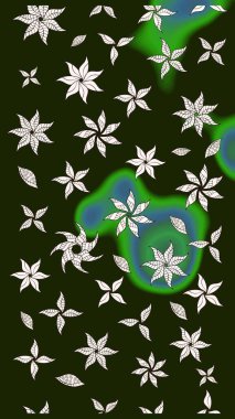 El yapımı çiçek ve bitki koleksiyonu. Raster illüstrasyonu. Eskiz tarzı gri renkte. Şirin karalamalı çiçek desenli çizim. Raster illüstrasyonu.