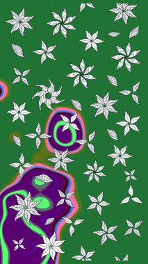 Karalama çiçekleri çizim kalıbı. Sanat, çiçeklere ilham verir ve arka plan bırakır. Yeşil el çizimi desen. Raster deseni.