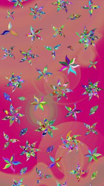 Soyut etnik raster çizim kalıbı. Kabile sanatı boho baskısı, klasik çiçek arkaplanı. Arkaplan dokusu, duvar kağıdı, pembe renkli çiçek teması.