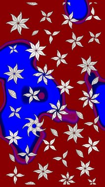 Raster suluboya çiçek deseni, narin çiçekler, kırmızı çiçekler, tebrik kartı şablonu. Güzel kumaş deseni.