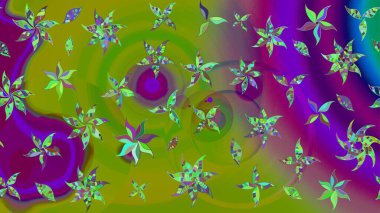 Raster Hip kumaş deseni. Eskiz Vintage Çiçek Deseni.