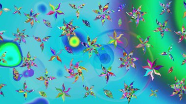 Kumaş, tekstil, duvar kağıdı baskısı için. Miles Fleur, süslü püslü bir süs. Tomurcukları papatya çiçekleri olan sevimli bir çiçek deseni. Eski usul. Raster illüstrasyonu. Taslak arkaplan.