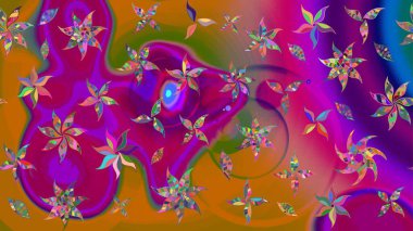 Güzel kumaş deseni. Raster suluboya çiçek deseni, narin çiçekler, mor çiçekler, tebrik kartı şablonu..