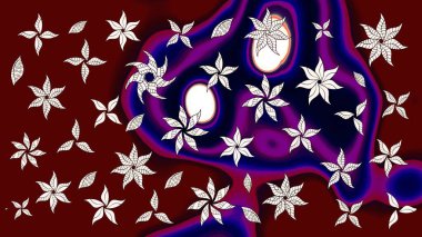 Renkli Bahar Teması eskiz kalıbı. Düz Çiçek Elementleri Tasarımı. Çiçek deseni. Raster çizimi. Güzel kumaş deseni..