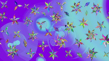 Küçük çiçekteki sevimli çiçek deseni. Mor renkte çiçekler.