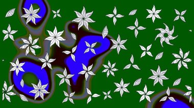 Modern çiçek arkaplanı. Parlak renkli çiçekli ve yeşil yapraklı harika bir çiçek deseni. Halk tarzı. Moda baskıları için zarif bir şablon.