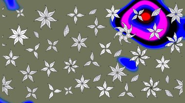 Çiçek arkaplan. Güzel kumaş deseni. Çizim raster deseni.