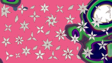 Raster illüstrasyonu. Küçük çiçekteki sevimli çiçek deseni. Çizim.