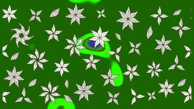 Zarif, parlak ve yeşil çiçek desenli bir taslak. Sabıka baskıları, bebek kıyafetleri, duvar kâğıtları, paket kutuları vb..