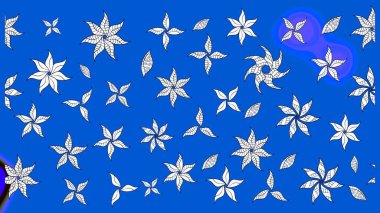 Raster illüstrasyonu. Küçük bir çiçekte eskiz deseni. Hoş bir çiçek geçmişi var. Güzel kumaş deseni.