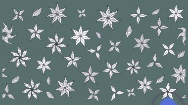 Çiçekli bahar çiçekleri. Küçük çiçekte güzel bir desen. Küçük renkli çiçekler. Moda baskıları için zarif bir şablon. Motley illüstrasyonu.