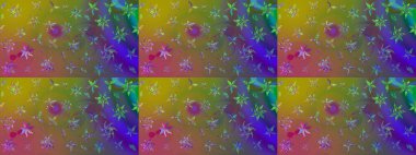 Raster illustration. Floral pattern. Flourish ornamental spring garden texture. Flower sketch background.