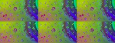 Tekstil veya kitap kapakları, imalat, duvar kağıtları, baskı, hediye paketi ve yapıştırma kitabı için çiçek eskizi geçmişi. Küçük çaplı çiçeklerdeki basit şirin desenler. Raster illüstrasyonu.