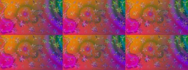 Çiçek deseni. Raster illüstrasyonu. Renkli Bahar Teması eskiz kalıbı. Düz Çiçek Elementleri Tasarımı. Chichi kumaş deseni çiz.