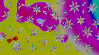 Güzel kumaş deseni. Küçük çiçekteki sevimli çiçek deseni. Raster illüstrasyonu. Güzel karalamalı çiçek deseni çiz..