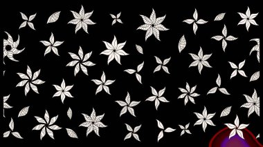 Çizgi çizimi kalıbı. Şirin çiçekler. Raster Moda kumaş deseni.