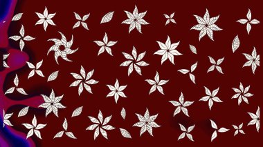 Raster çiçekleri klasik tarzda çizilmiş. Çiçekli yumuşak bir eskiz şekli. Raster illüstrasyonu. Kibarca, bahar çiçekleri kırmızı renklerde.