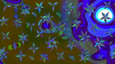 Çiçekli zambakların eskiz geçmişi. Parlak çiçekli kolaj çiçekleri kahverengi. Çiçek tasarımı için inanılmaz kolaj cennet tarzı..