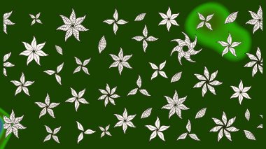 El çizimi. Güzel kumaş deseni. Çiçekler, dallar, bitkiler ve çiçekler. Raster illüstrasyonu.