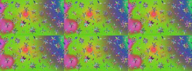 Zentangle soyut çiçekleri. Karalama çiçeği. Raster illüstrasyonu. Güzel kumaş deseni. Renkli Bahar Teması eskiz kalıbı. Düz Çiçek Elementleri Tasarımı.