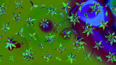 Ultraviyole kumaş deseni. Raster illüstrasyonu. Çizim kalıbı. Organik motif arkaplanı.