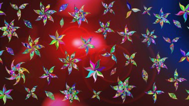 Kahverengi renklerde. Çiçek buketleriyle klasik bir eskiz şekli. Raster illüstrasyonu.