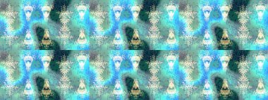 Raster. Renkli Bahar Teması eskiz kalıbı. Düz Çiçek Elementleri Tasarımı.