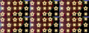 Renkli elementlerle Raster ilginç desen