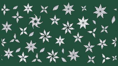 Zarif, parlak ve yeşil çiçek desenli bir taslak. Sabıka baskıları, bebek kıyafetleri, duvar kâğıtları, paket kutuları vb..