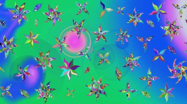 Kumaş desenli papatya çiçeği detayı. Mavi renkte çiçekler.