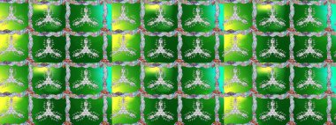 Düz Çiçek Elementleri Tasarımı. Renkli Bahar Teması eskiz kalıbı. Çiçek desenli çizim. Güzel kumaş deseni. Raster illüstrasyonu. Asya tekstil tarzında.