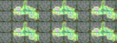 Raster düz çiçekleri pürüzsüz desen. Hediye ambalaj kağıdı, tebrik kartları, posterler ve pankart tasarımı. Yeşil, nötr ve gri renkte çiçekler.