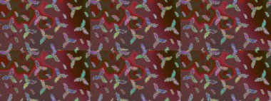 Kahverengi, kırmızı ve yeşil renklerde ayrık suluboya kar taneleri. Kışın sembolü. Güzel dekorasyon. İllüstrasyon kar tanesi.