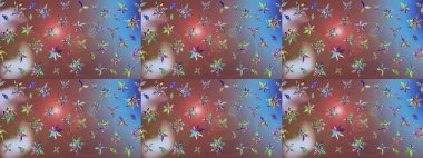 Güzel kumaş deseni. Güzel karalamalı çiçek desenli çizim. Küçük çiçekteki sevimli çiçek deseni. Raster illüstrasyonu.