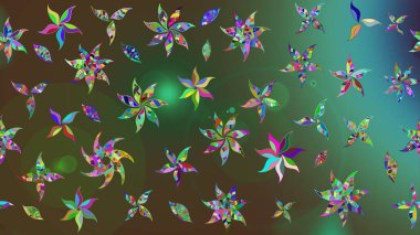 Çiçekli yeşil renkte bir çiçek deseni çiz. Suluboya tarzında yeşil renkte çiçekler.