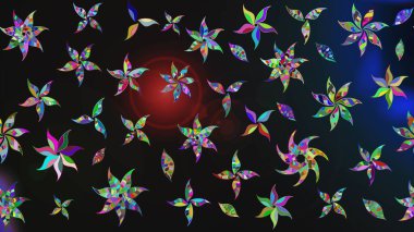 Çiçekli ipek eşarp. El çizimi çiçek unsurları olan soyut çizim raster deseni. Gri üzerine gri. 1950-1960 motifleri. Retro tekstil tasarım koleksiyonu.