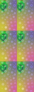 Çiçek desenli çizim. Raster illüstrasyonu. Asya tekstil tarzında. Güzel kumaş deseni. Renkli Bahar Teması eskiz kalıbı. Düz Çiçek Elementleri Tasarımı.