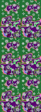 Kızılderili desenli desenli desenli şal deseni. Etnik Mandala süsü. Raster Henna dövme stili. Tekstil, tebrik kartı, boyama kitabı, telefon kılıfı baskısı için kullanılabilir.