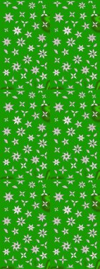 Suluboya çiçekli çiçek deseni. Raster illüstrasyonu. Yeşil renkte güzel tekstil.