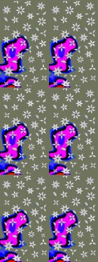 Yeşil lale çiçekli Raster eskiz deseni. Doğal kozmetik ürünleri, parfüm, çiçekçi dükkanı için bahar ihalesi tasarımı. Karşılama ya da düğün geçmişi olarak kullanılabilir. Paket kağıdı için en iyisi..