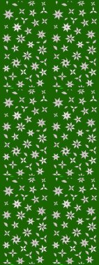 Üzerinde yeşil renkte karalamalar olan çiçek desenleri çiz. Raster illüstrasyonu.