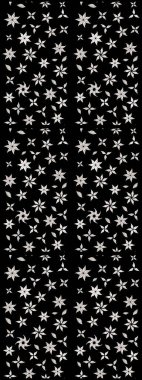 Çiçek desenli eskiz. Siyah renkli çiçekler. Renkli Bahar Teması eskiz kalıbı. Düz Çiçek Elementleri Tasarım Raster illüstrasyonu.