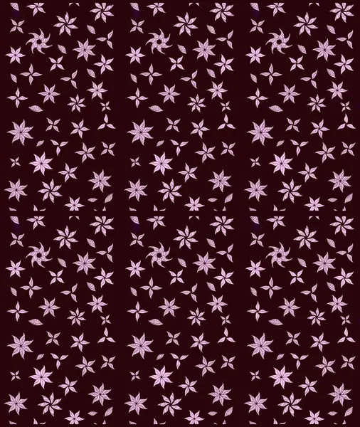 Moda baskıları için zarif bir şablon. Küçük çiçekte güzel bir desen. Kahverengi çiçekli bahar çiçekleri. Küçük renkli çiçekler. Motley illüstrasyonu.